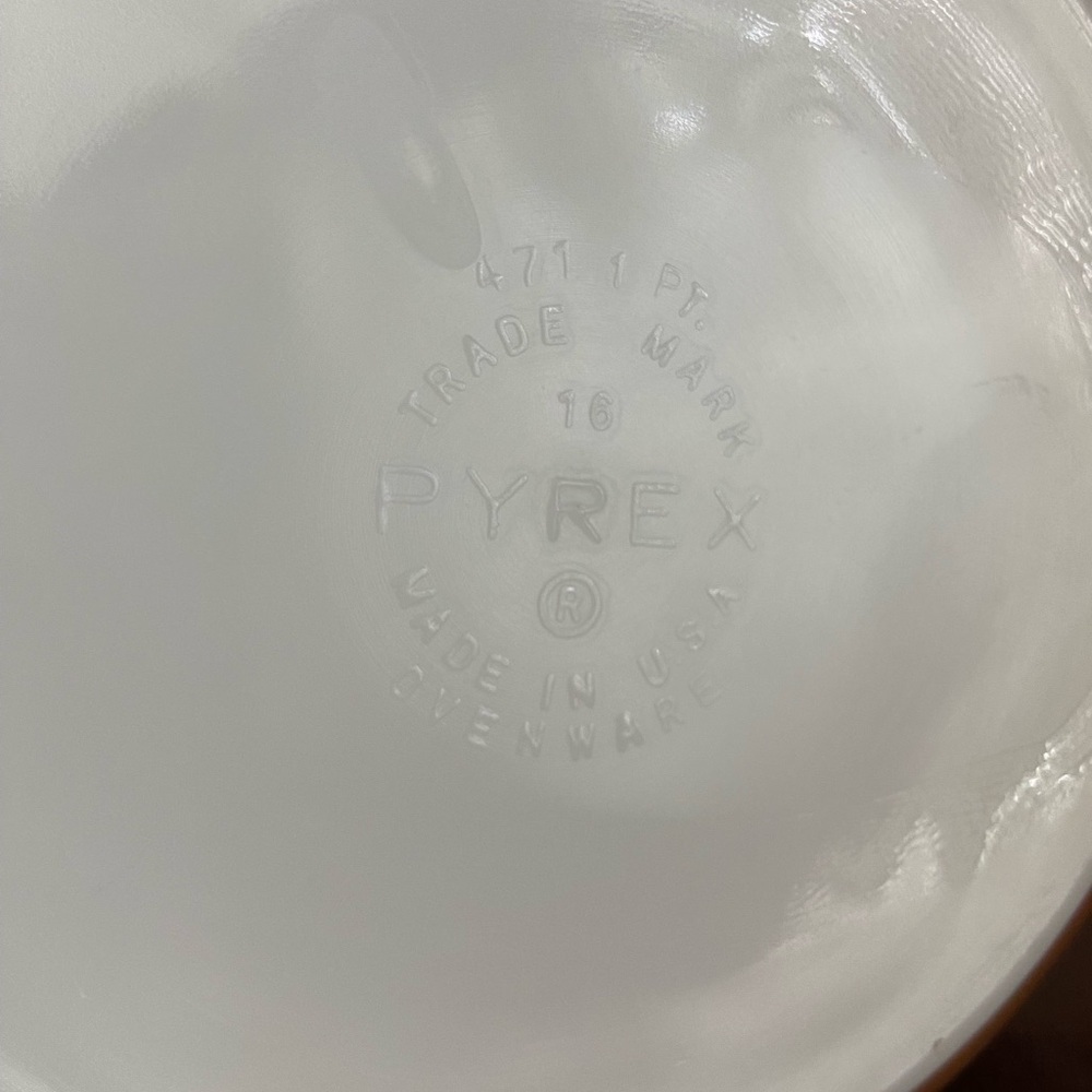 Vintage 60's Pyrex Federal Eagle 471 Brown Oval Baking  Casserole Dish 1 pint - Picture 6 of 11